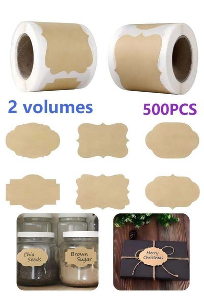 Generic Gift Paper Labels Stickers, Jar Stickers Self-Adhesive Jar Labels Han...