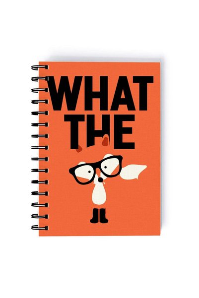 Generic Spiral A4 Notebook Funny Animal Quote Orange What the Fox Aesthetics