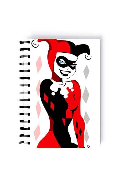 Generic Spiral A5 Notebook Dr Harleen Quinzel Retro White Harley Quinn Squad