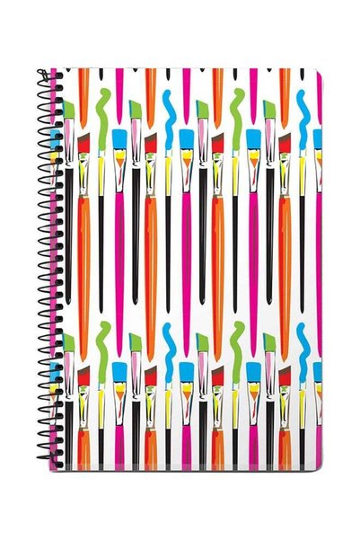 Generic Paint Brush A5 Spiral Notebook Multicolour