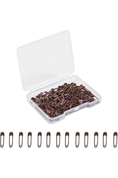 Generic 120pcs Mini Safety Pins, Coffee Color, Rust-Resistant Nickel Plated S...