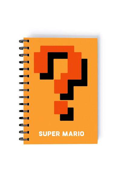 Generic Super Mario Jump Printed Spiral A5 Notebook White/Blue/Red