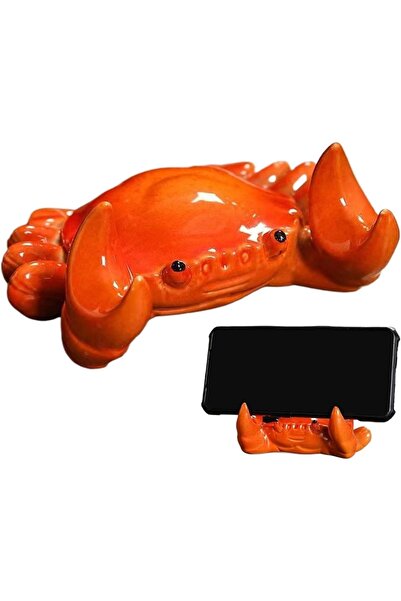 Generic Crab Phone Holder, Ceramic Crab Pen Holder, Decorative Crab Desk Orga...