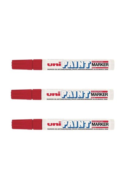 Generic 3-Piece Paint Marker Bullet Tip Red Ink