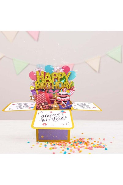 Generic Happy Birthday Pop-Up Card - Funny 3D Greeting Card for Him Her, Uniq...