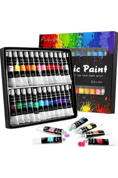 Generic Maanys Acrylic Paint set, 24 Pcs Artist Quality oil Paint Tubes for C...