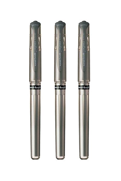 Generic 3-Piece Signo Broad Gel Pen Silver Colour