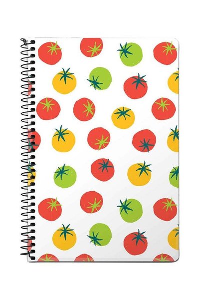 Generic Different Tomatoes A5 Spiral Notebook White/Red/Yellow