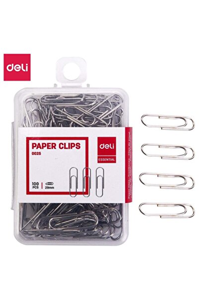 Generic Deli E0025 Paper Clips - 29mm, Silver