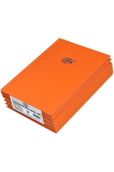 Generic FIS 2 Quire Hard Cover Single Ruled Notebook, A5 Size, Orange, Pack o...