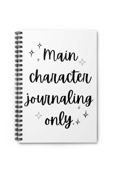 Generic Main Character Journaling Only Printed Notebook Spiral Hardcover