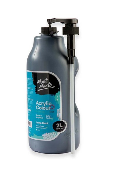 Generic Signature Acrylic Colour 2 Litre Content With Pump Black