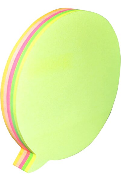 Generic CPP09S Balloon Shaped Sticky Notes, 100 Sheets, 3 x 3-Inch, Neon Asso...