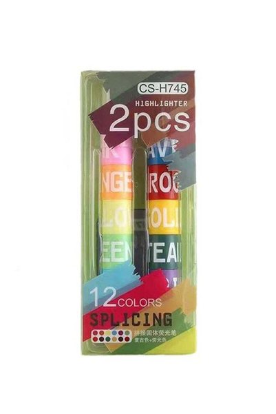 Generic 2pcs Practical High Grade Markers Multipurpose Highlighters for Schoo...