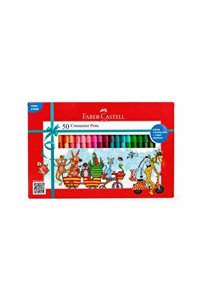 Generic Faber-Castell Connector Pen Set – Pack of 50 | Bright, Washable Colou...