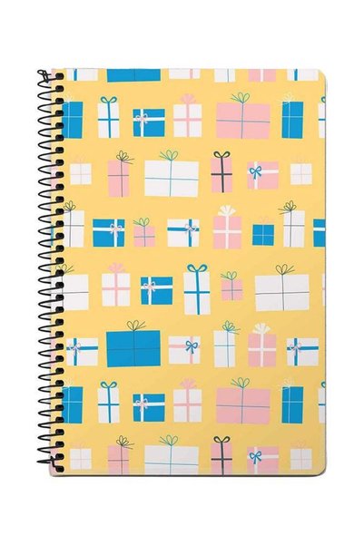 Generic Wrapped Presents A5 Spiral Notebook Multicolour