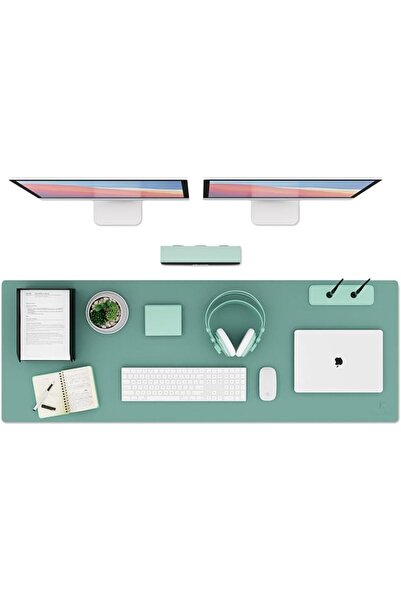 GENERAL K KNODEL Large Office Leather Desk Mat, Mouse and Keyboard Pad, Compu...