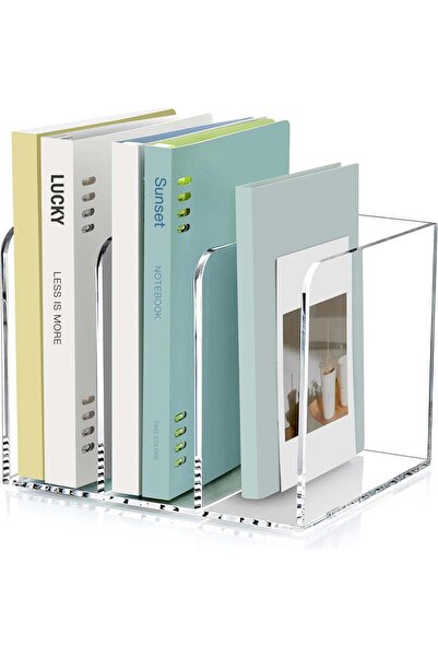 Generic ARS Acrylic Magazine Holder Desk Organizer Workspace Sorters with 3 V...