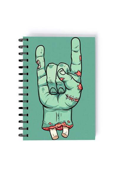 Generic Spiral A5 Notebook Rock on Undead Zombie