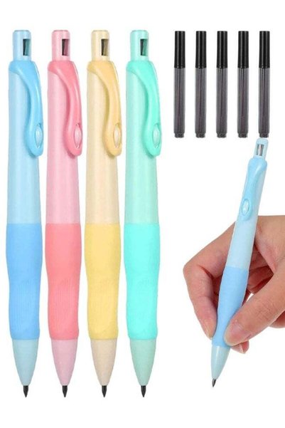 Generic 4 PCS Colorful 2.0MM Mechanical Pencils, Thick Pencils With Comfort E...