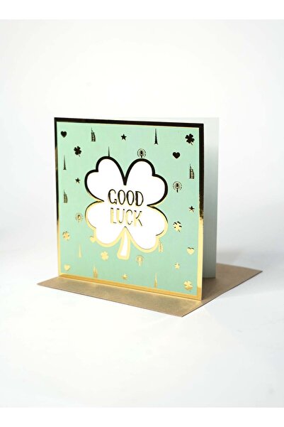 Generic Good Luck - Gold Foil Greeting Card