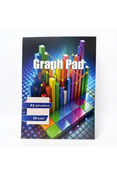 Generic Graph Paper Pad A3 Squared Grid Paper book for Mathematics Science En...