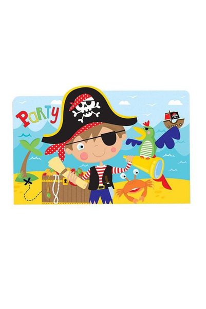 Generic 8-Piece Little Pirate Invitation Card Set