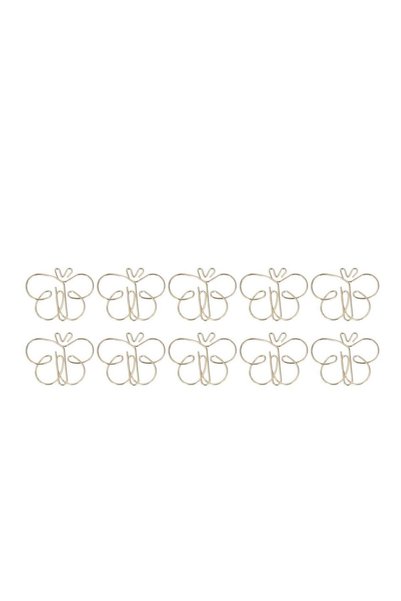Generic 50 Pieces Gold Butterfly Paperclips School Office Supplies