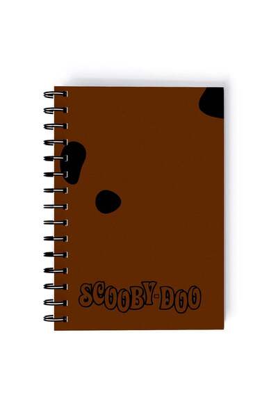 Generic Spiral A5 Notebook Scooby Doo Classic Cartoon Minimal Brown Aesthetics
