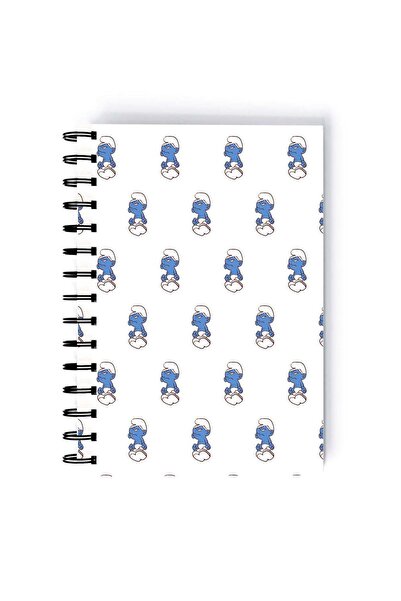 Generic Smurfs Printed Spiral A5 Notebook Blue/White/Black