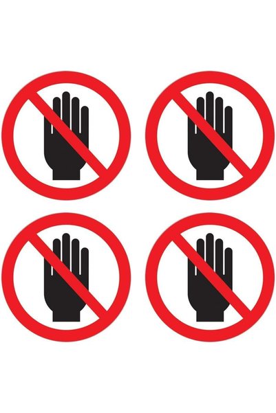 Generic ARS® Do Not Touch Sticker - Self Adhesive Vinyl Decal, 3.94 in Diamet...