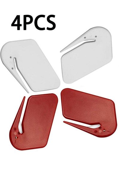 Generic Letter Opener Envelope Slitter 4 Pack Letter Openers Plastic with Bla...