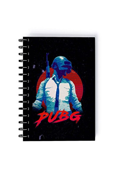 Generic Spiral A5 Notebook PUBG Retro Poster Man Neon