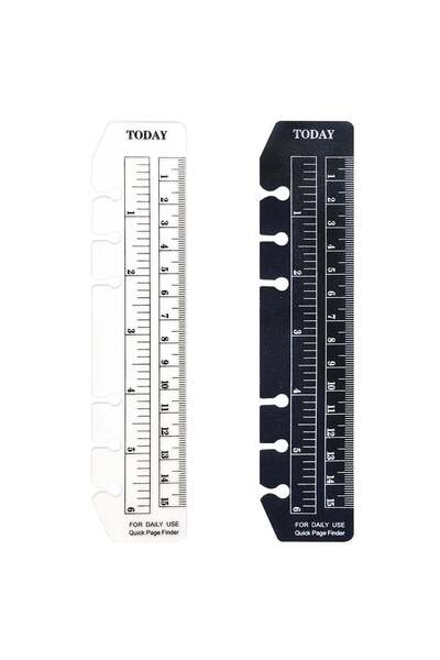 Generic 2 Pack A6 6 Holes Page Marker Ruler Plastic Binder Ruler Divider Rule...