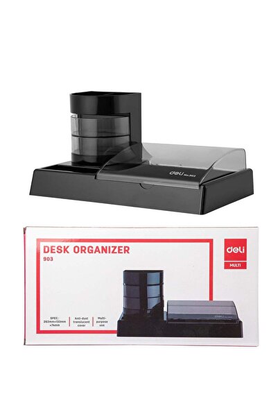 Generic Dual Section Desk Organizer With Pen Holder And Stationery Tray