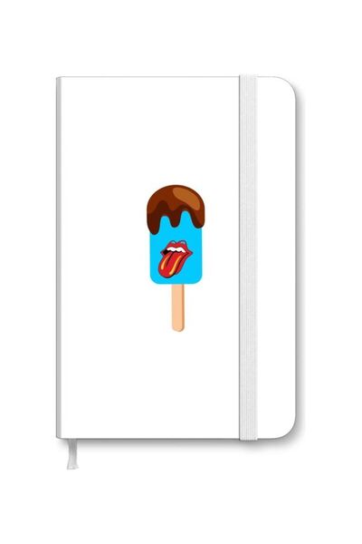 Generic Designer A5 Thick Hardcover Notebook - Lick White
