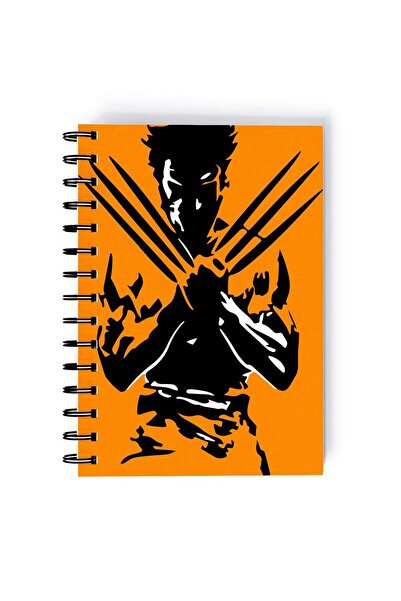 Generic Spiral A5 Notebook Wolverine X-Men Orange Hugh Jackman Weapon X