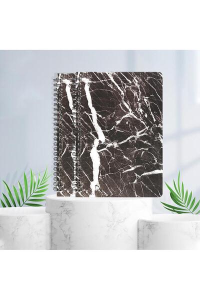 Generic Marble Pattern Spiral Notebook Set - Pack of 2 A5 Notebooks, 160 Page...