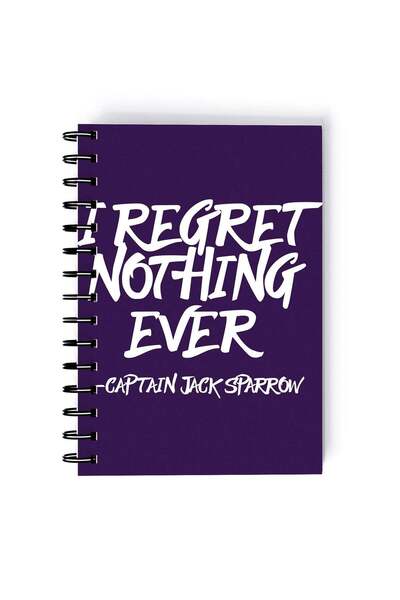 Generic Spiral A5 Notebook Piratecore Aesthetic Jack Sparrow Quote I Regret n...