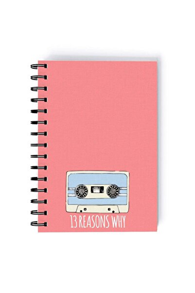 Generic Spiral A5 Notebook 13 Reasons Why Quote Pink Netflix TV Series