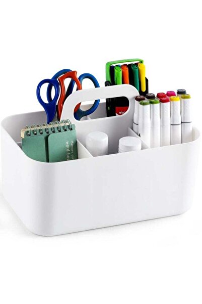 Generic Caddy Organizer with Handle 5 Compartments Stackable Plastic Caddy Bo...