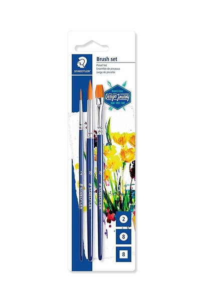 Generic 3-Piece Synthetic Paint Brush Set