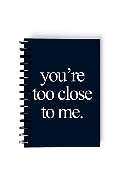 Generic Spiral A5 Notebook Sarcastic Motivational Quote Close to me Blue Aest...