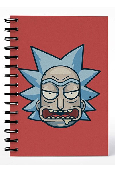 Generic Wirebound Spiral Notebook Minimalistic Logo Rick And Morty Lined Writ...