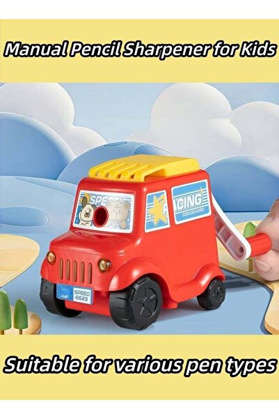 Generic Manual Hand Crank Pencil Sharpener for Kids,Cartoon car shapes,Small ...