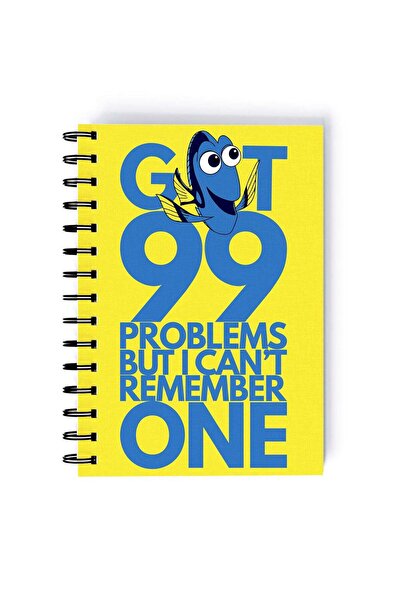 Generic Finding Nemo Birds Printed Spiral A5 Notebook White/Grey/Yellow