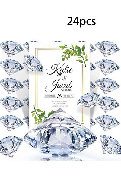 Generic 24 Pack Diamond Place Card Holders Stands, Acrylic Crystal Table Card...