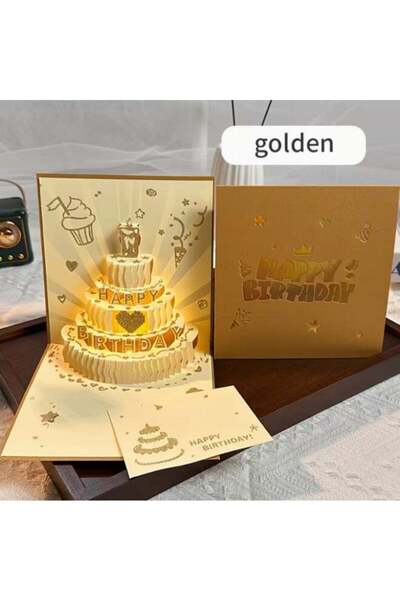 Generic 3D Pop Up Birthday Greeting Card with Music & LED Lights – Surprise H...