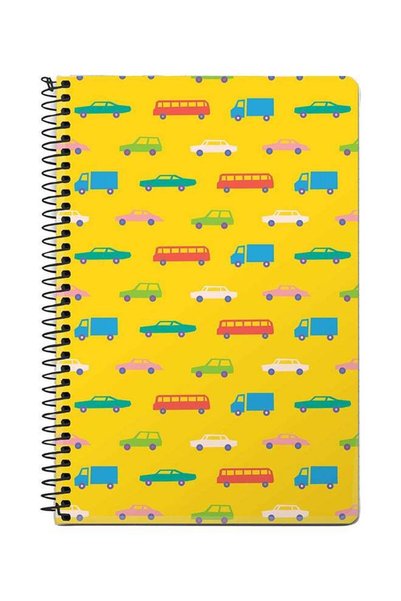 Generic Opposite Traffic A5 Spiral Notebook Yellow/Blue/Red