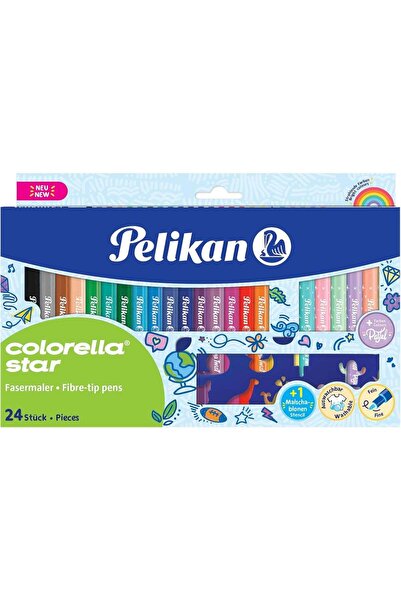 Generic Pelikan Colorella Star C302 818087 Fibre-Tip Markers, 24 Colours (18 ...